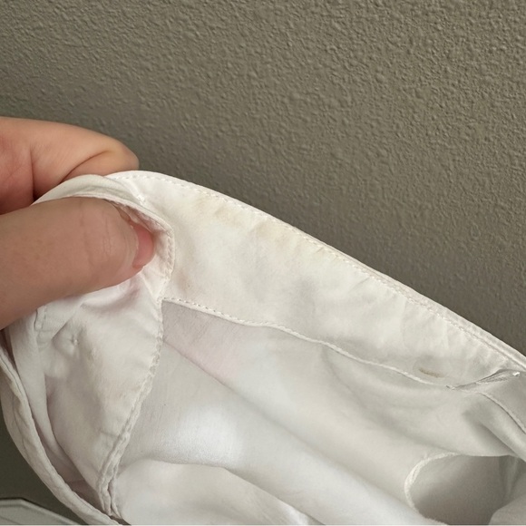 NWT Free People White Off Shoulder Flare Sleeve Button Down Top Small - Picture 7 of 16